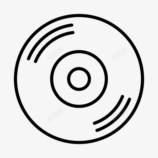唱片音乐录音图标svg_新图网 https://ixintu.com 乙烯基 唱片 录音 音乐