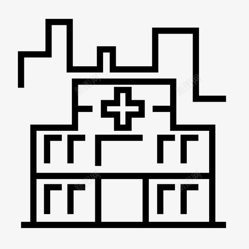 医院诊所医院大楼图标svg_新图网 https://ixintu.com 医疗 医院 医院大楼 城市元素 诊所