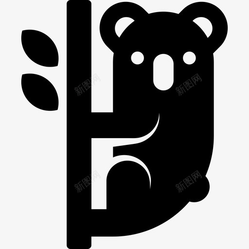 澳洲考拉动物图标svg_新图网 https://ixintu.com 动物 澳洲考拉