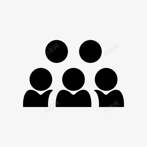 人社区员工图标svg_新图网 https://ixintu.com 人 人群 员工 团体 社区