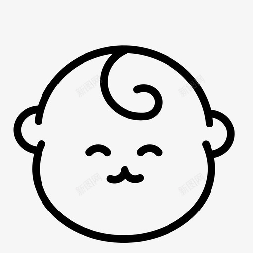 宝贝可爱表情图标svg_新图网 https://ixintu.com 可爱 宝贝 宝贝表情 脸 表情