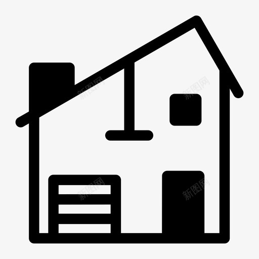 房子别墅图标svg_新图网 https://ixintu.com 别墅 房子