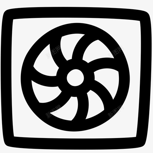 pc散热机箱风扇电脑风扇图标svg_新图网 https://ixintu.com cpu风扇 pc散热 其他外形 机箱风扇 电脑风扇