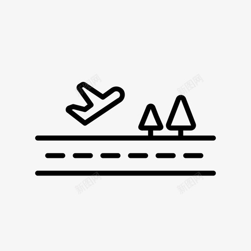 航班起飞飞机跑道图标svg_新图网 https://ixintu.com 旅行 航班起飞 跑道 飞机