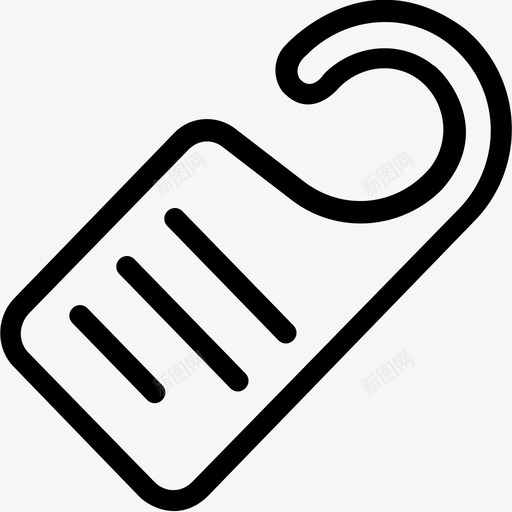 门挂请勿打扰门标签图标svg_新图网 https://ixintu.com 请勿打扰 酒店 酒店平滑线图标 门把手 门挂 门标签