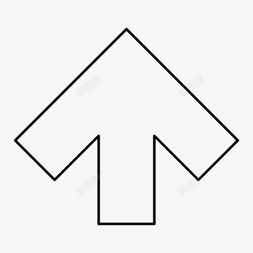 上箭头增加值向前图标svg_新图网 https://ixintu.com 上箭头 向前 增加值 导航箭头四极 直行 顶部