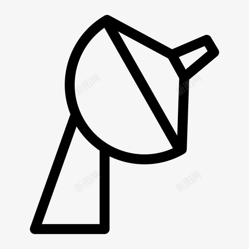 卫星天线盘抛物面天线信号图标svg_新图网 https://ixintu.com 信号 卫星天线盘 小工具 抛物面天线 空间