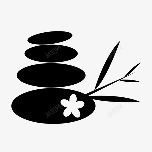 水疗石热石水疗治疗图标svg_新图网 https://ixintu.com 水疗治疗 水疗石 水疗美容元素 热石 石按摩 石疗