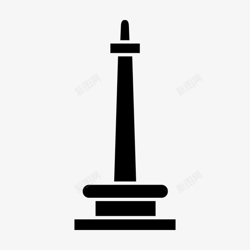 雅加达建筑地标图标svg_新图网 https://ixintu.com 地标 建筑 旅游 纪念碑 雅加达 首都世界地标符号