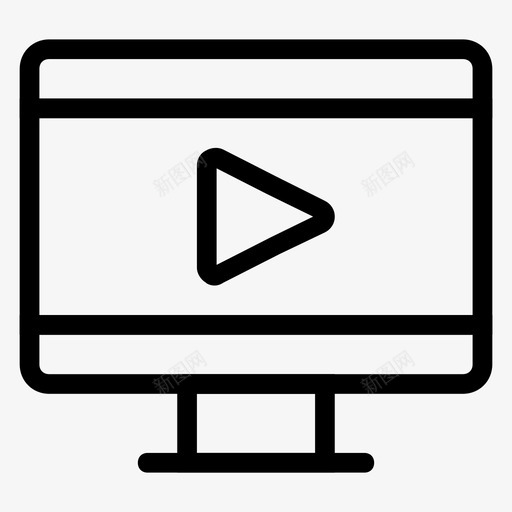 显示器桌面imac图标svg_新图网 https://ixintu.com imac 教育线路图标 显示器 桌面 电视