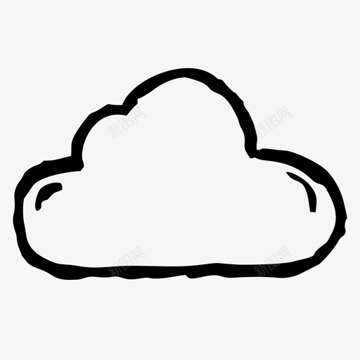 云大气素描图标svg_新图网 https://ixintu.com 云 大气 天气 天空 素描