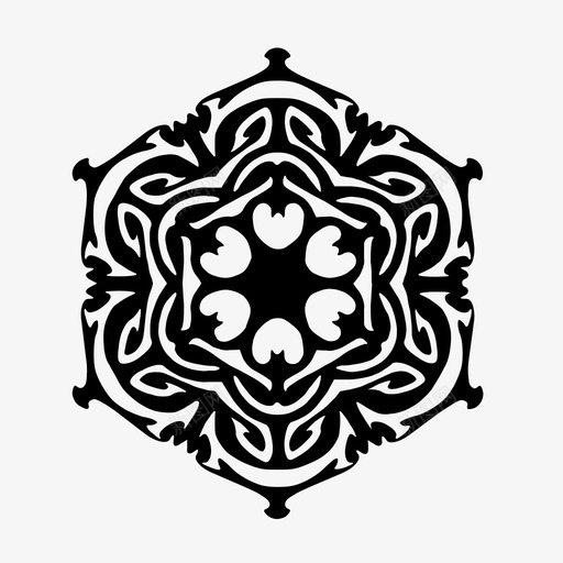 雪花水晶花图标svg_新图网 https://ixintu.com 水晶 花 装饰品 雪花
