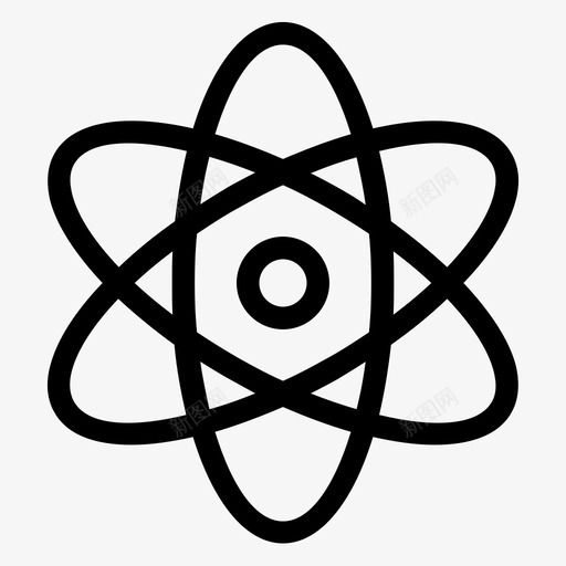 科学原子图标svg_新图网 https://ixintu.com 原子 科学