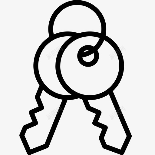 钥匙钥匙环图标svg_新图网 https://ixintu.com 钥匙 钥匙环