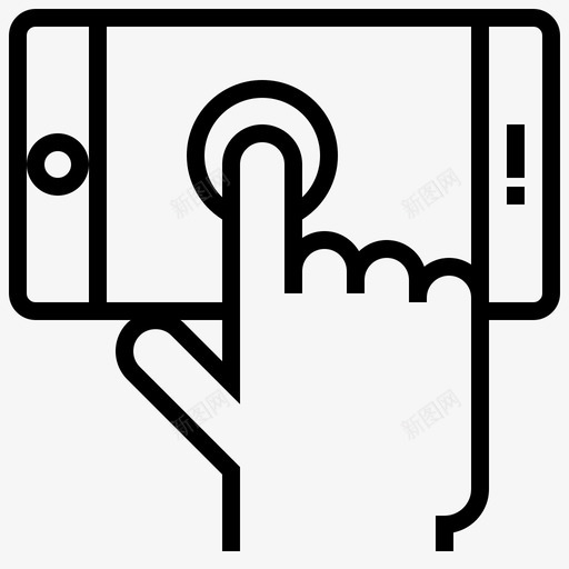 点击移动在线图标svg_新图网 https://ixintu.com 在线 智能手机 点击 移动 购物 购物和零售 零售