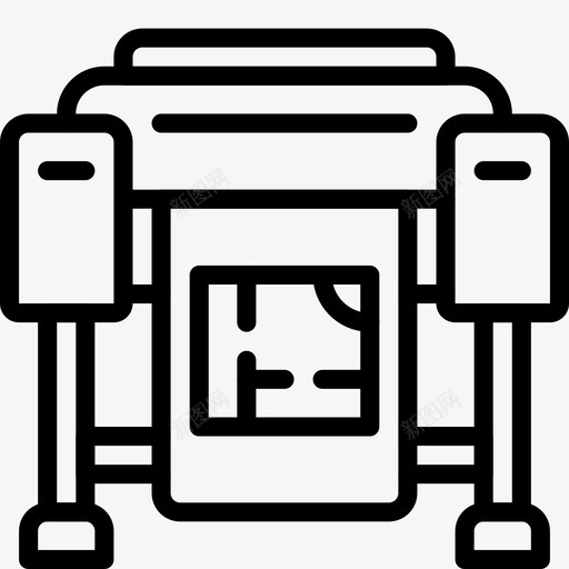 绘图仪平面图设备机器图标svg_新图网 https://ixintu.com 办公室 办公设备概述 打印机 机器 绘图仪平面图 设备