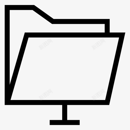 文件夹文件打开图标svg_新图网 https://ixintu.com internet线路图标 公用 共享 打开 文件 文件夹