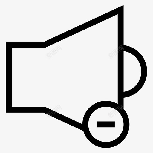 减小音量音频设备图标svg_新图网 https://ixintu.com 减小音量 多媒体线路图标 扬声器 设备 音乐 音量 音频