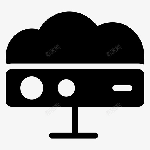 文件服务器云连接图标svg_新图网 https://ixintu.com 云 存储 数据 文件服务器 电子符号图标 连接
