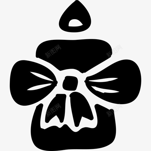 带丝带标牌手绘圣诞蜡烛图标svg_新图网 https://ixintu.com 带丝带 手绘圣诞蜡烛 标牌