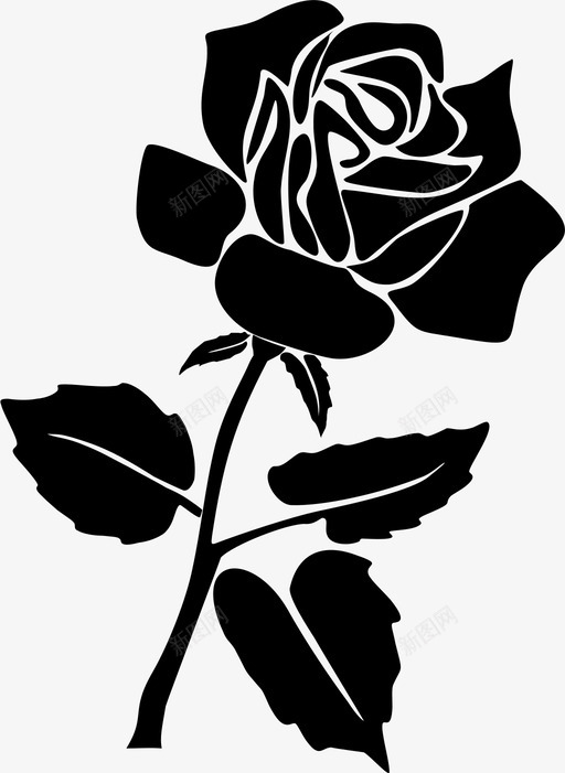 玫瑰美丽花朵图标svg_新图网 https://ixintu.com 玫瑰 美丽 芬芳 花园 花朵