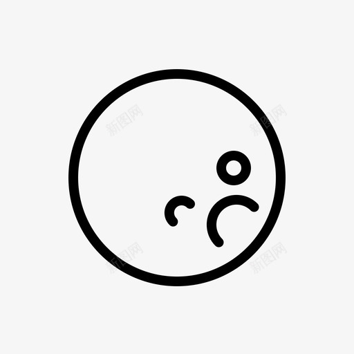 月亮满月夜晚图标svg_新图网 https://ixintu.com 夜晚 太空 太空线性图标集 月亮 满月