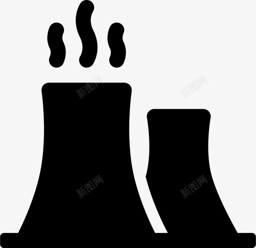 核电站电力能源图标svg_新图网 https://ixintu.com 塔 工业 核电站 生产 电力 能源 能源供应充满