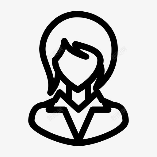 秘书助理女图标svg_新图网 https://ixintu.com 助理 女 秘书