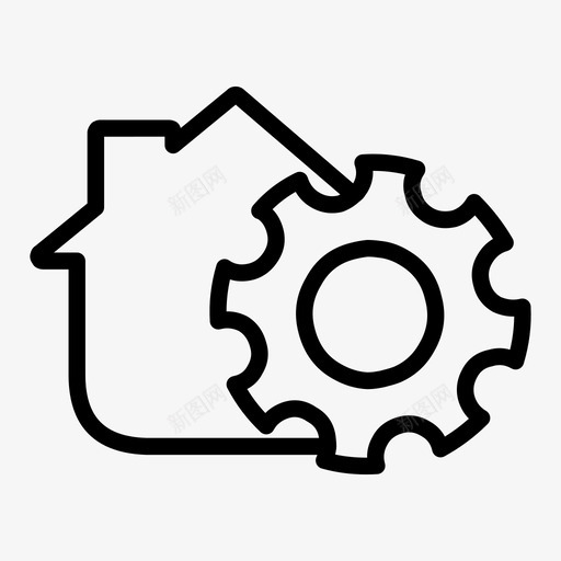 原点设置中心距齿轮图标svg_新图网 https://ixintu.com 中心距 原点设置 用户界面 齿轮