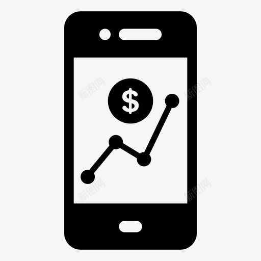 手机商务图表图标svg_新图网 https://ixintu.com 商务 图表 手机 触摸屏