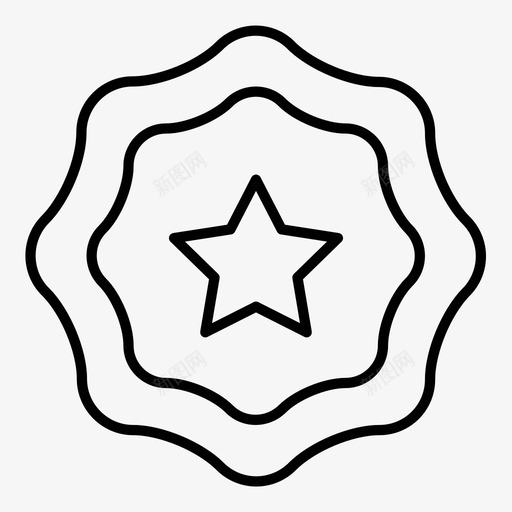 徽章畅销徽章胸针图标svg_新图网 https://ixintu.com 信任徽章 徽章 徽章线条图标 畅销徽章 胸针 验证徽章