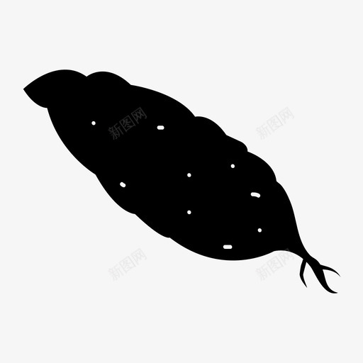 红薯食物根图标svg_新图网 https://ixintu.com 根 红薯 蔬菜 食物