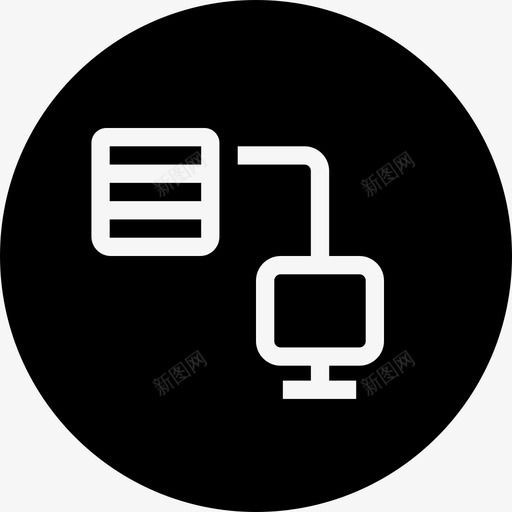 lan连接计算机数据图标svg_新图网 https://ixintu.com lan连接 共享 数据 数据库 计算机 通信和连接差异环线