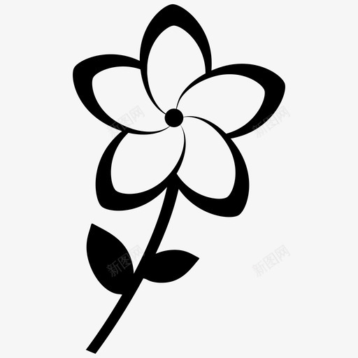 鸡蛋花花自然图标svg_新图网 https://ixintu.com 植物 自然 花 鸡蛋花