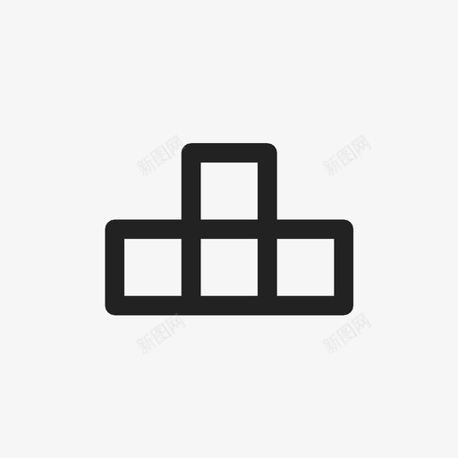 t形方块游戏图标svg_新图网 https://ixintu.com t形 俄罗斯方块 方块 游戏 线