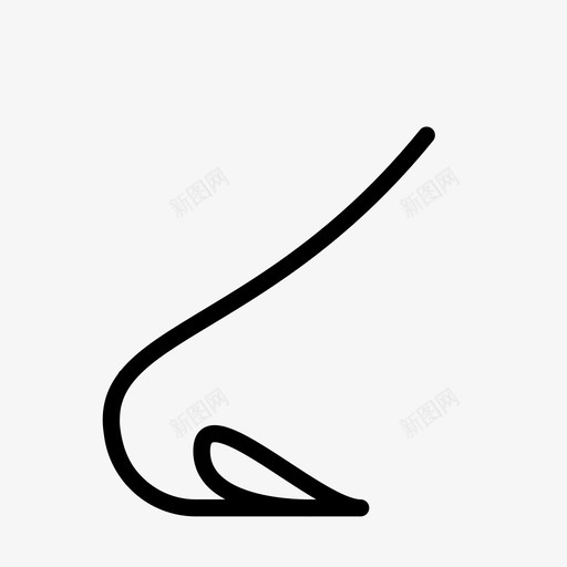 弯鼻指左弯鼻鼻图标svg_新图网 https://ixintu.com 弯鼻 弯鼻指左 鼻