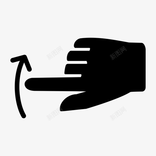 向上滑动手势手图标svg_新图网 https://ixintu.com 向上滑动 手 手势
