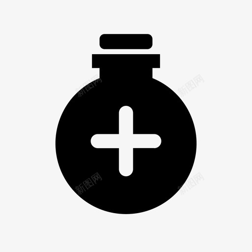 治疗药剂瓶子健康图标svg_新图网 https://ixintu.com 健康 治疗药剂 瓶子 生命 药剂 药物