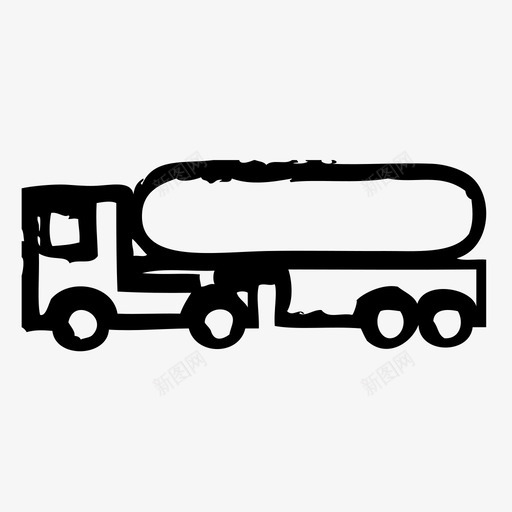 卡车汽车街道图标svg_新图网 https://ixintu.com 交通 卡车 汽车 草图2 街道 车辆 运输