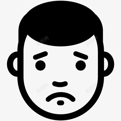 男孩伤心脸抱歉图标svg_新图网 https://ixintu.com 抱歉 男孩伤心 脸 脸上的表情和情绪 难过