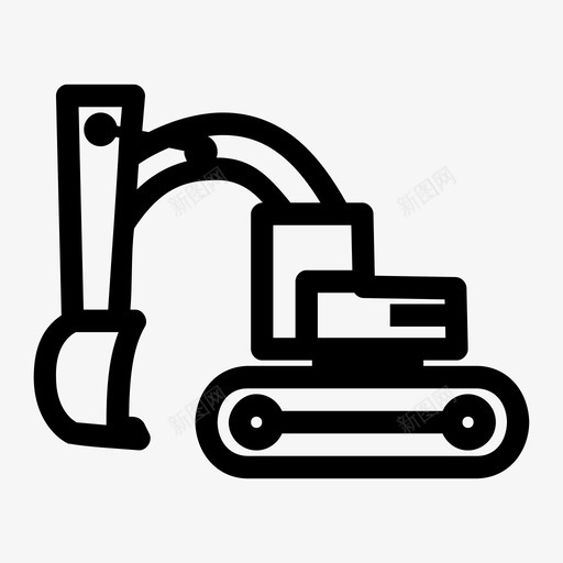 挖掘机建筑孔洞图标svg_新图网 https://ixintu.com 孔洞 工程 建筑 挖掘机 机械 车辆