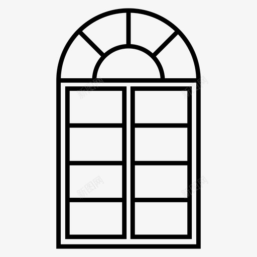 窗户窗框玻璃图标svg_新图网 https://ixintu.com 家居 景观 玻璃 窗户 窗框