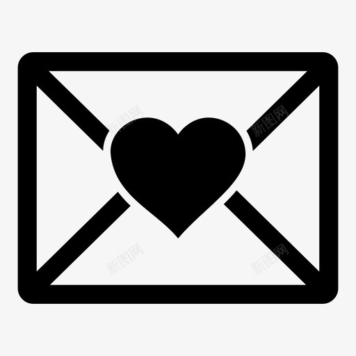情书电子邮件信封图标svg_新图网 https://ixintu.com 信封 情书 情人节庆典 电子邮件 留言