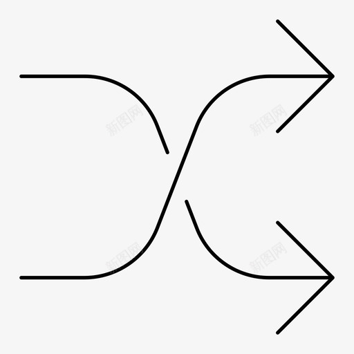 洗牌混乱混合图标svg_新图网 https://ixintu.com 功能四机 洗牌 混乱 混合 重排