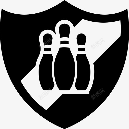 保龄球徽章纹章松树图标svg_新图网 https://ixintu.com 保龄球徽章 松树 盾牌 纹章