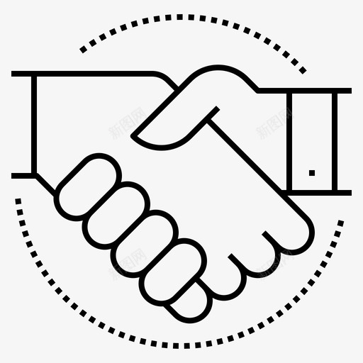 搭档同意交易图标svg_新图网 https://ixintu.com 交易 加入 同意 弗兰 握手 搭档