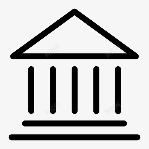博物馆建筑艺术图标svg_新图网 https://ixintu.com 博物馆 历史 国家美术馆 建筑 艺术