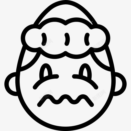生病的女孩表情脸悲伤图标svg_新图网 https://ixintu.com 悲伤 生病的女孩表情 脸