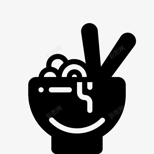 面碗中餐食物图标svg_新图网 https://ixintu.com 中餐 厨房 厨房物品固体 面碗 食物