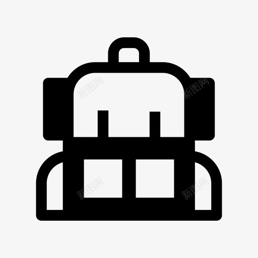 背包包行李图标svg_新图网 https://ixintu.com 包 旅行 背包 行李 露营 露营填充图标集